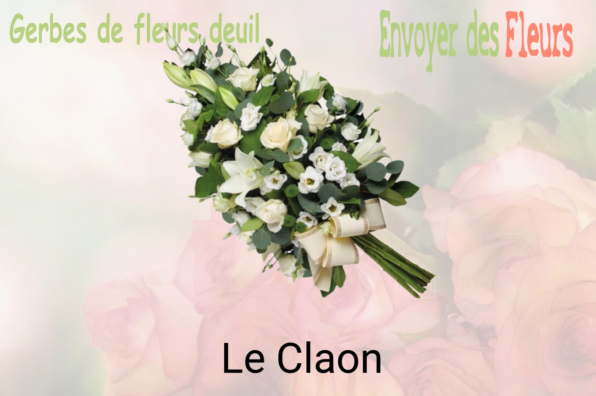 Gerbe de fleurs de deuil livrée à Le Claon